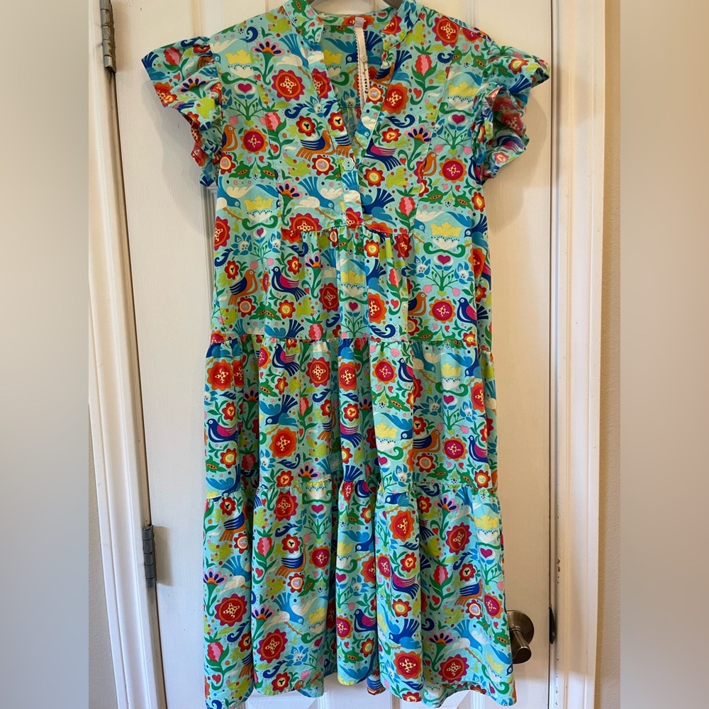Uncle Frank Folklore Print Dress